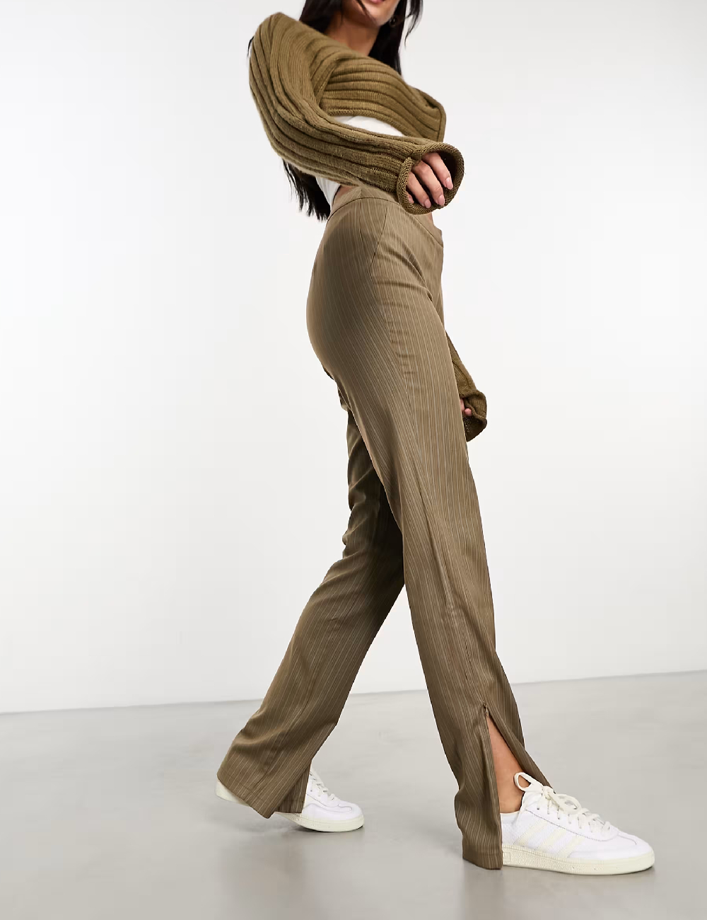 Pantaloni Reclaimed Vintage, kaki - 1 | YEO