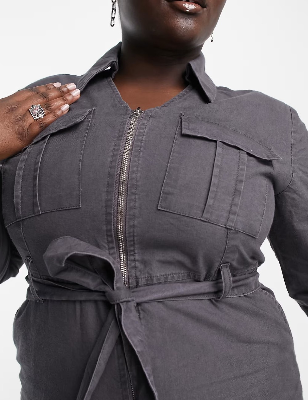 Salopeta extro&vert Plus Size, gri - 1 | YEO
