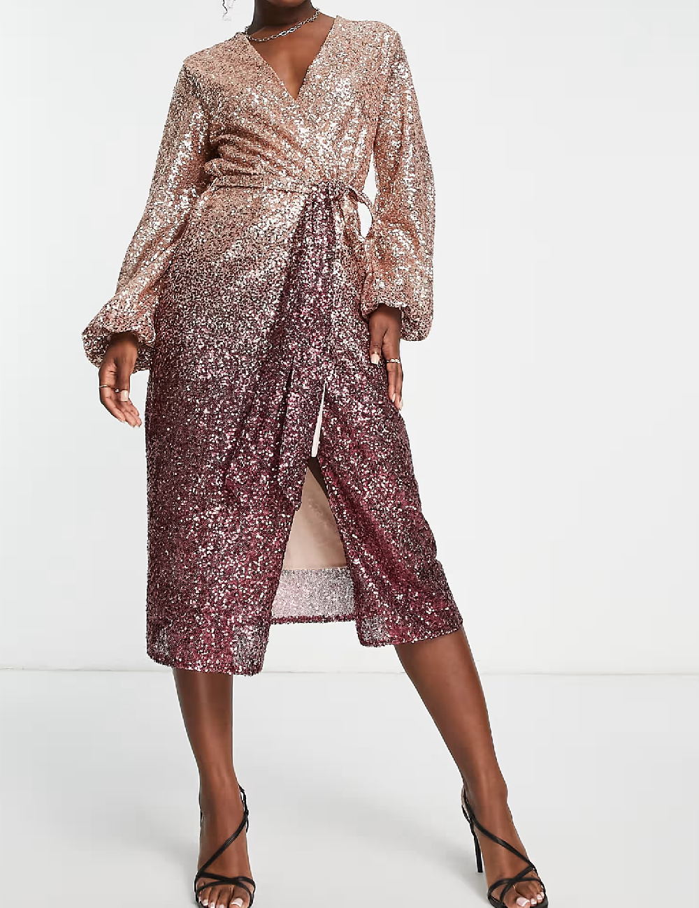 Rochie medie Style Cheat, crem/visiniu