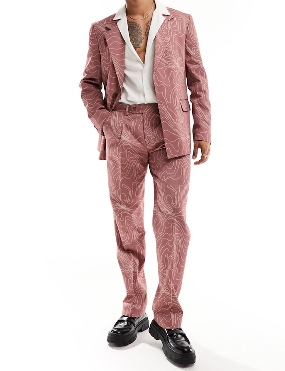 Pantaloni Viggo, roz pudra inchis