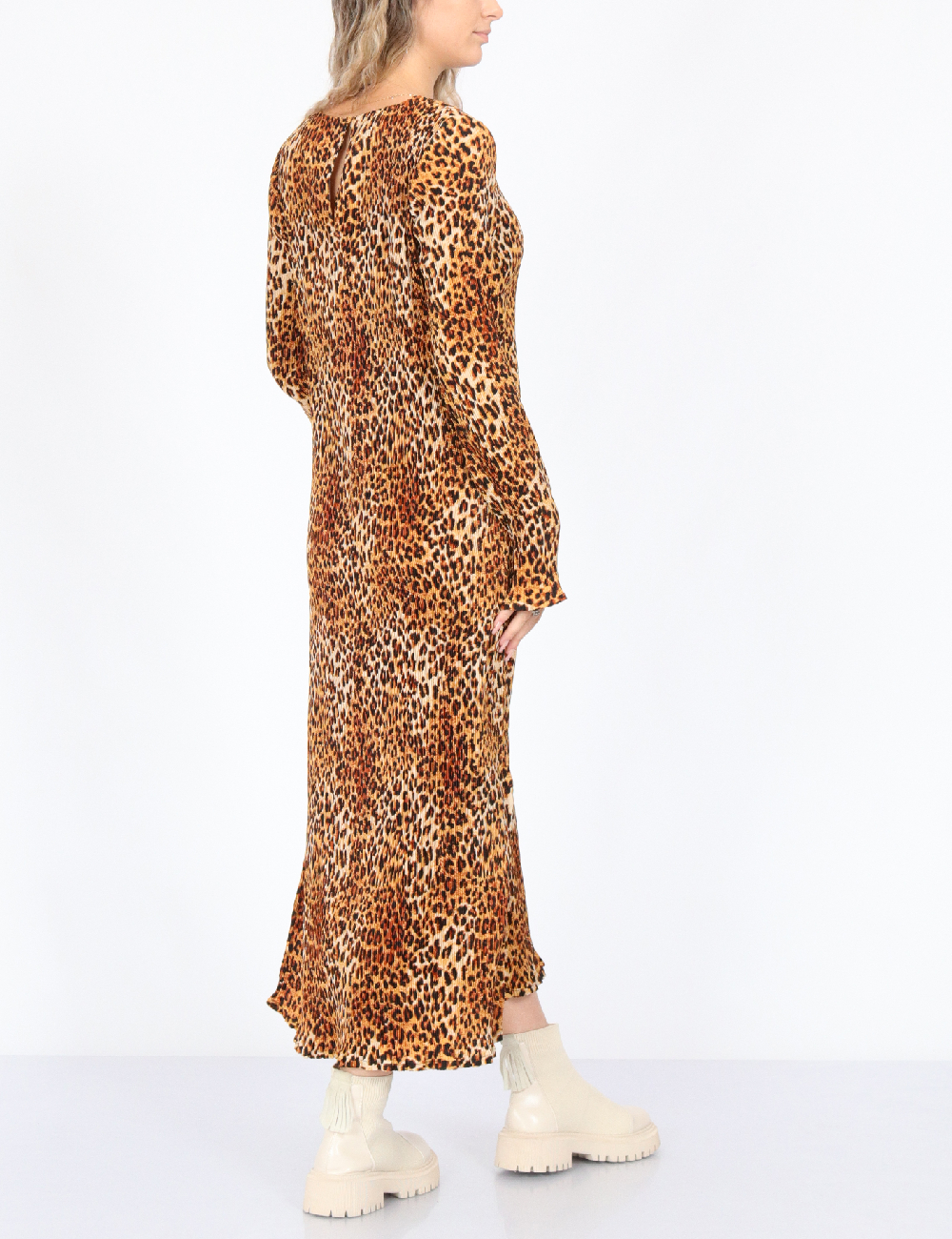 Rochie medie Violet Romance, animal print - 1 | YEO
