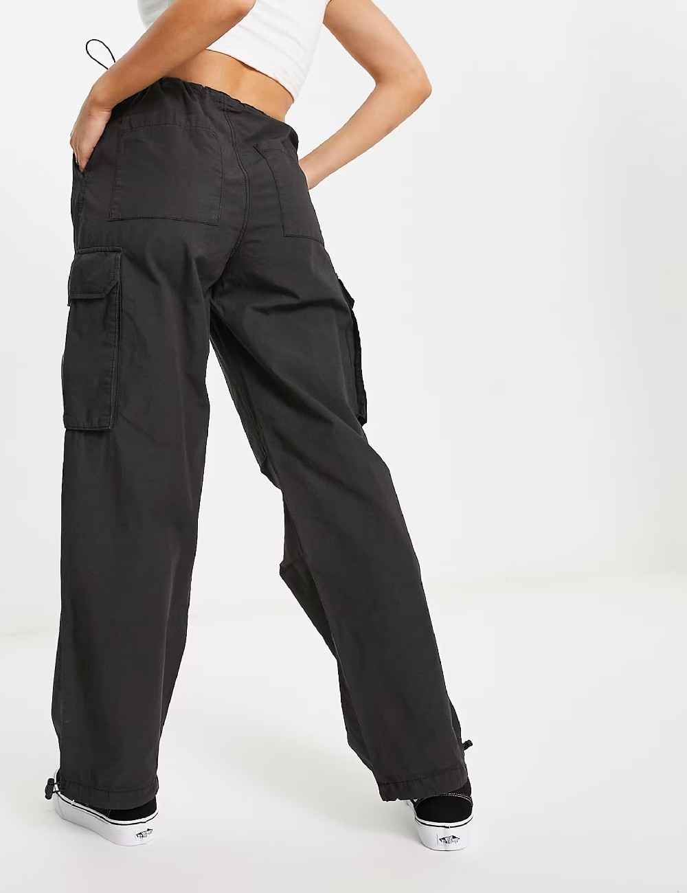 Pantaloni Stradivarius, negru - 1 | YEO