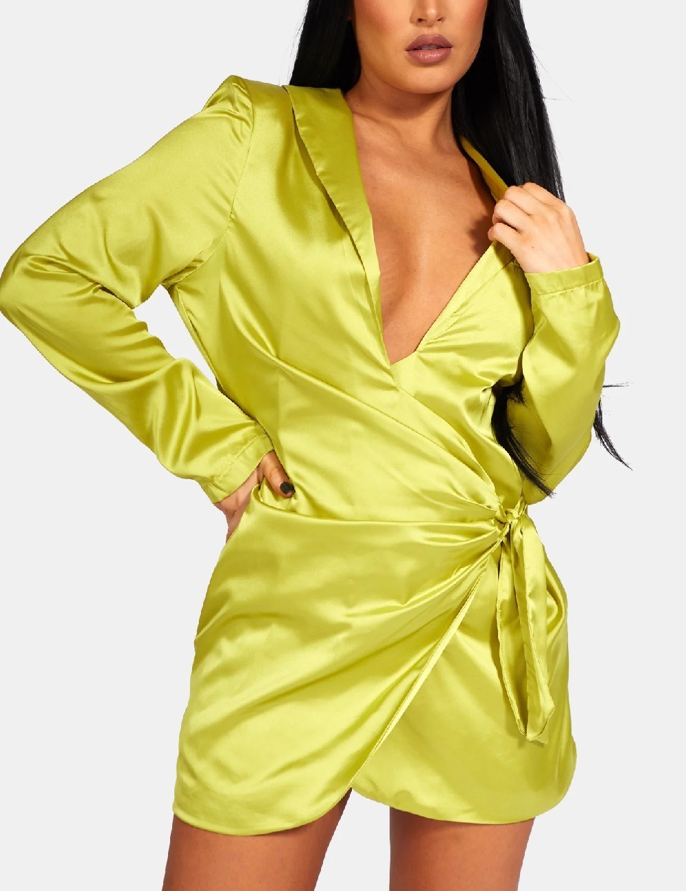 Rochie scurta Kaiia, verde - 1 | YEO