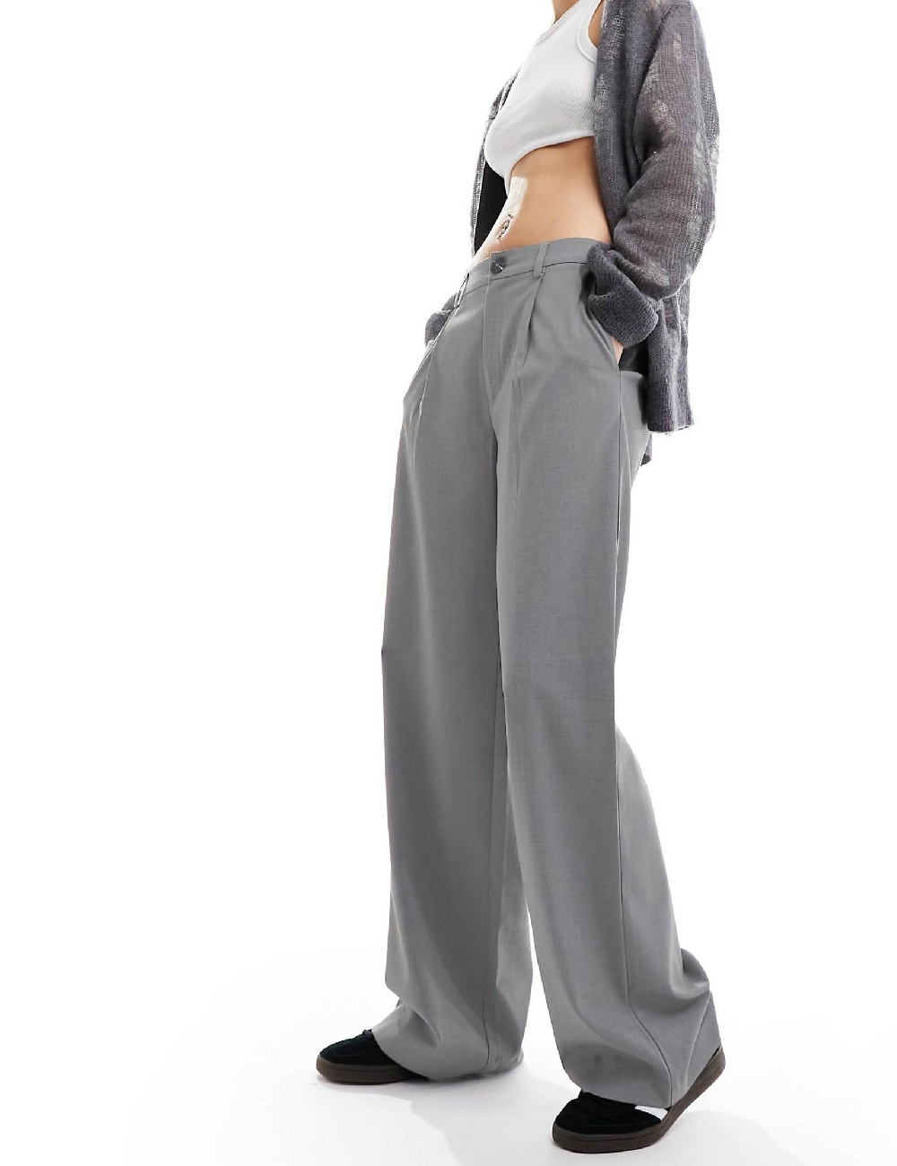 Pantaloni Stradivarius, gri - 1 | YEO