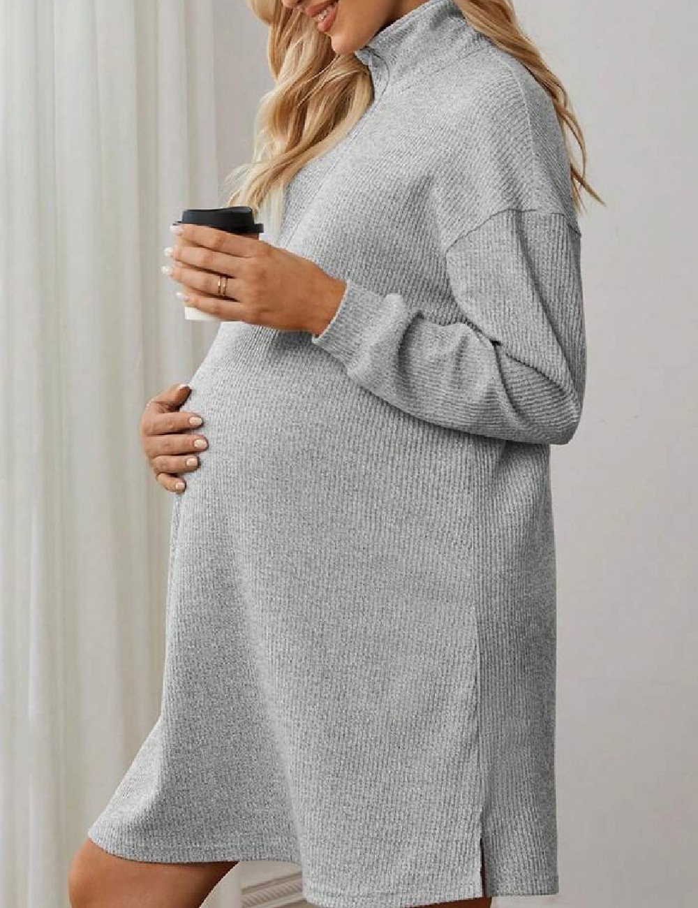 Rochie scurta SHEIN Maternity, gri - 1 | YEO