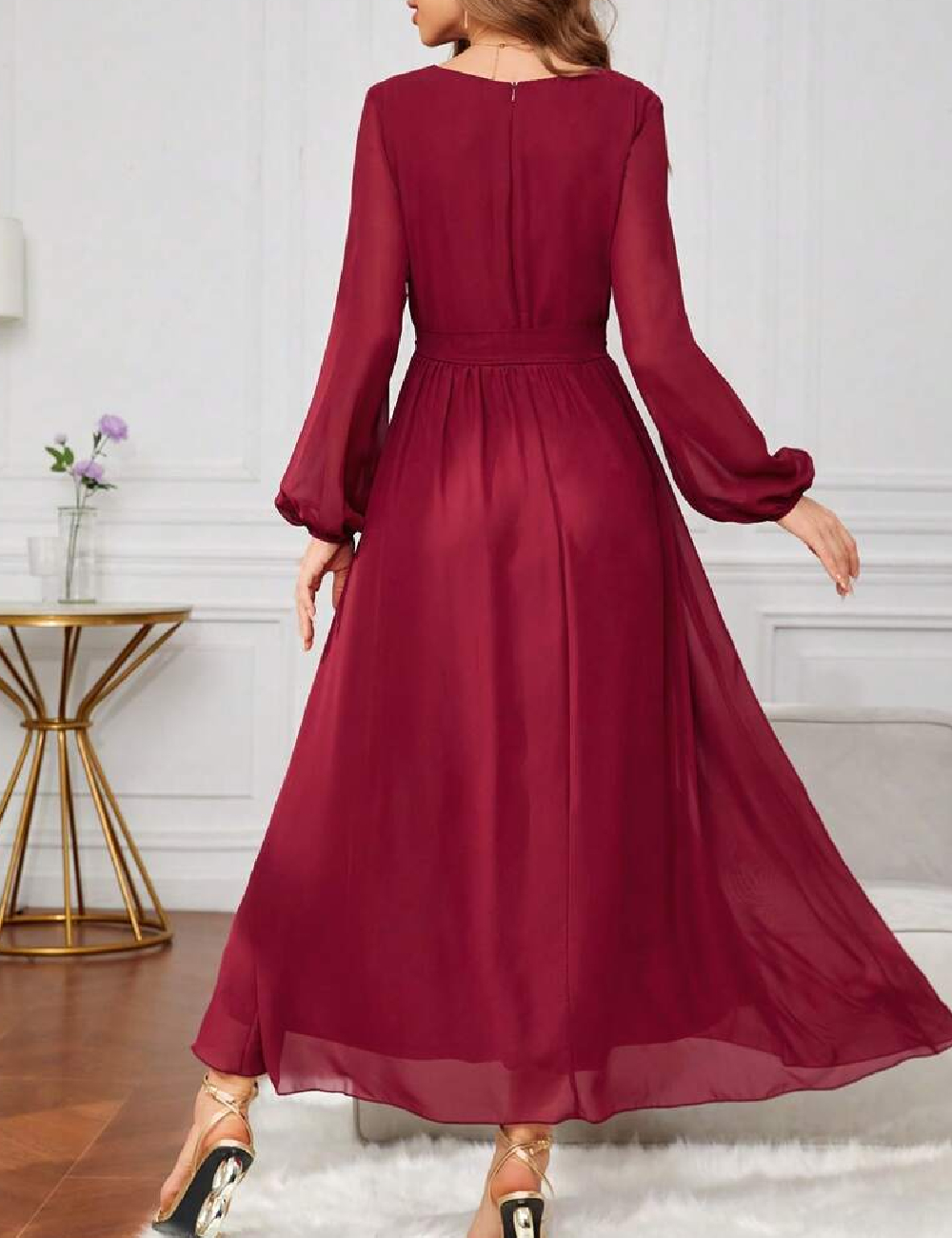 Rochie lunga SHEIN, rosu - 1 | YEO