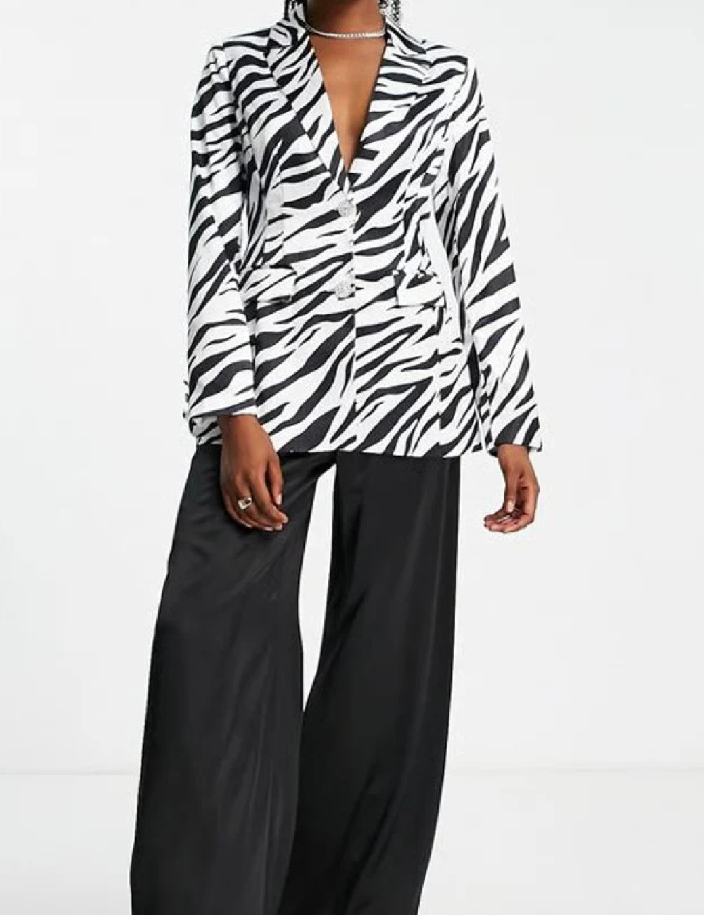 Sacou Miss Selfridge, alb/negru