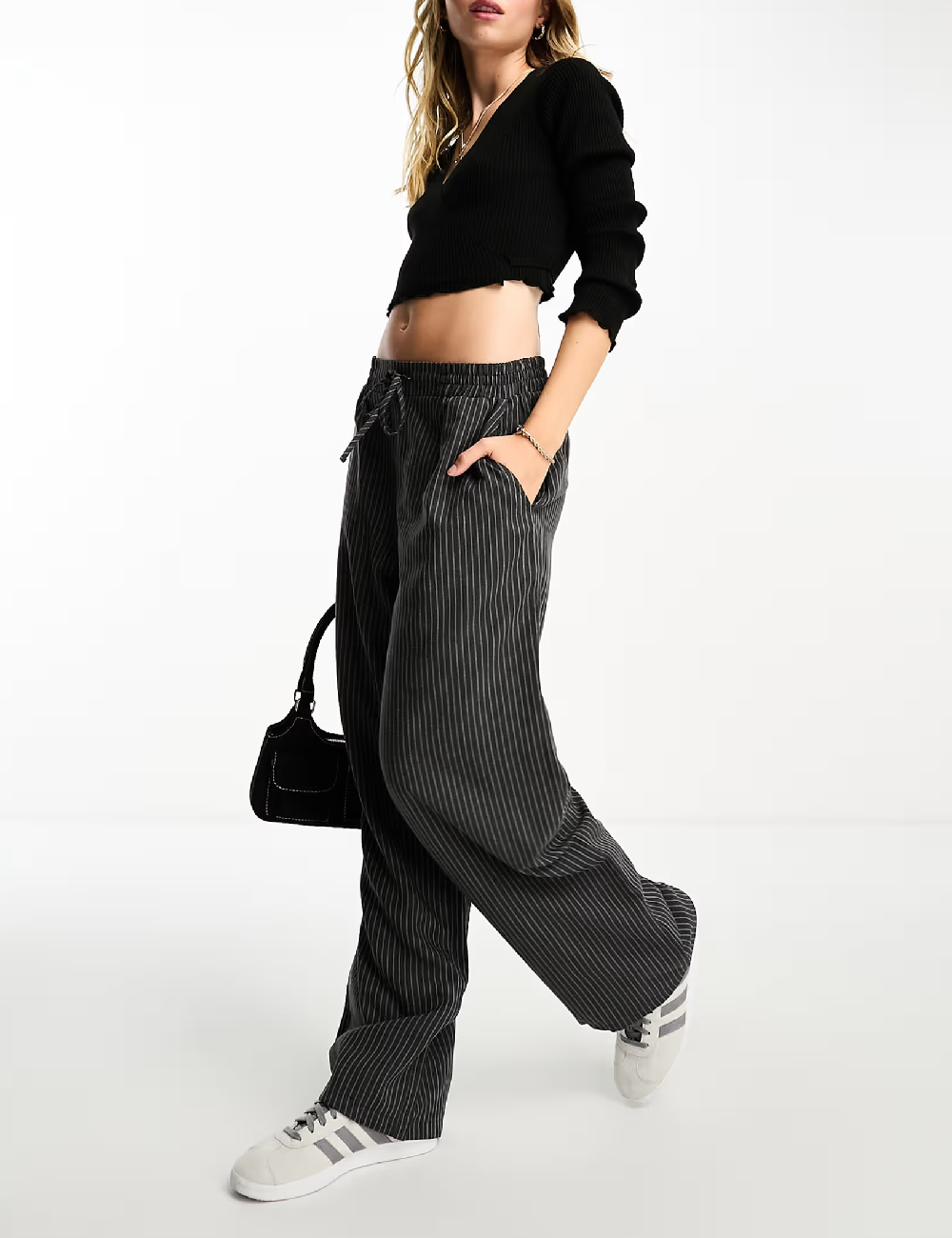 Top Stradivarius, negru - 1 | YEO