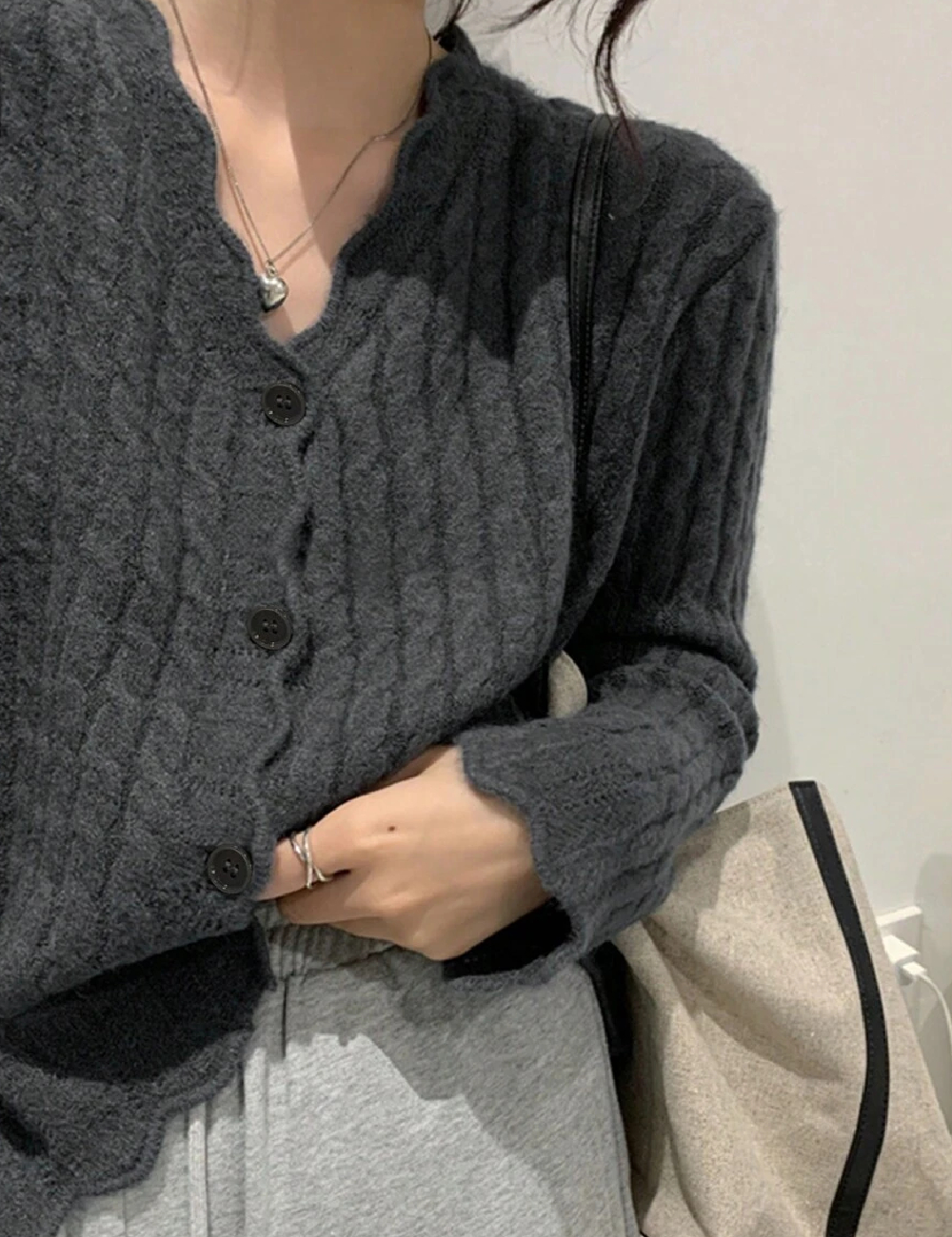 Cardigan Alicedudu, gri - 1 | YEO