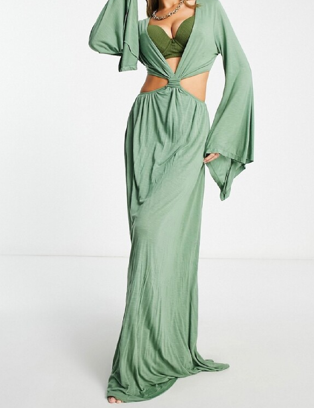 Rochie lunga ASOS, verde