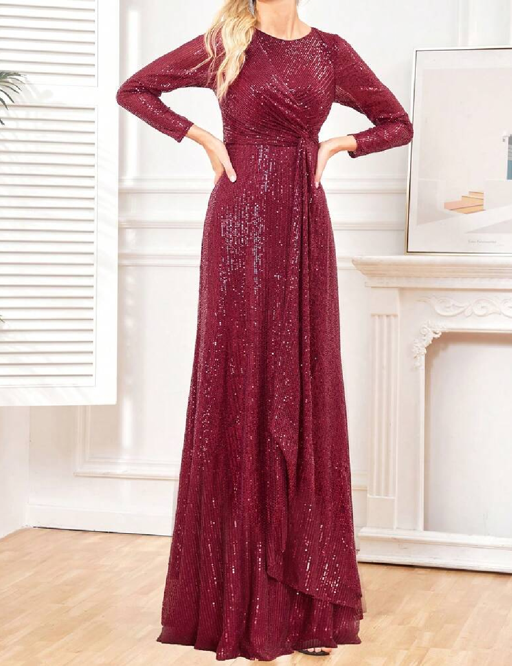 Rochie lunga XUIBOL, rosu