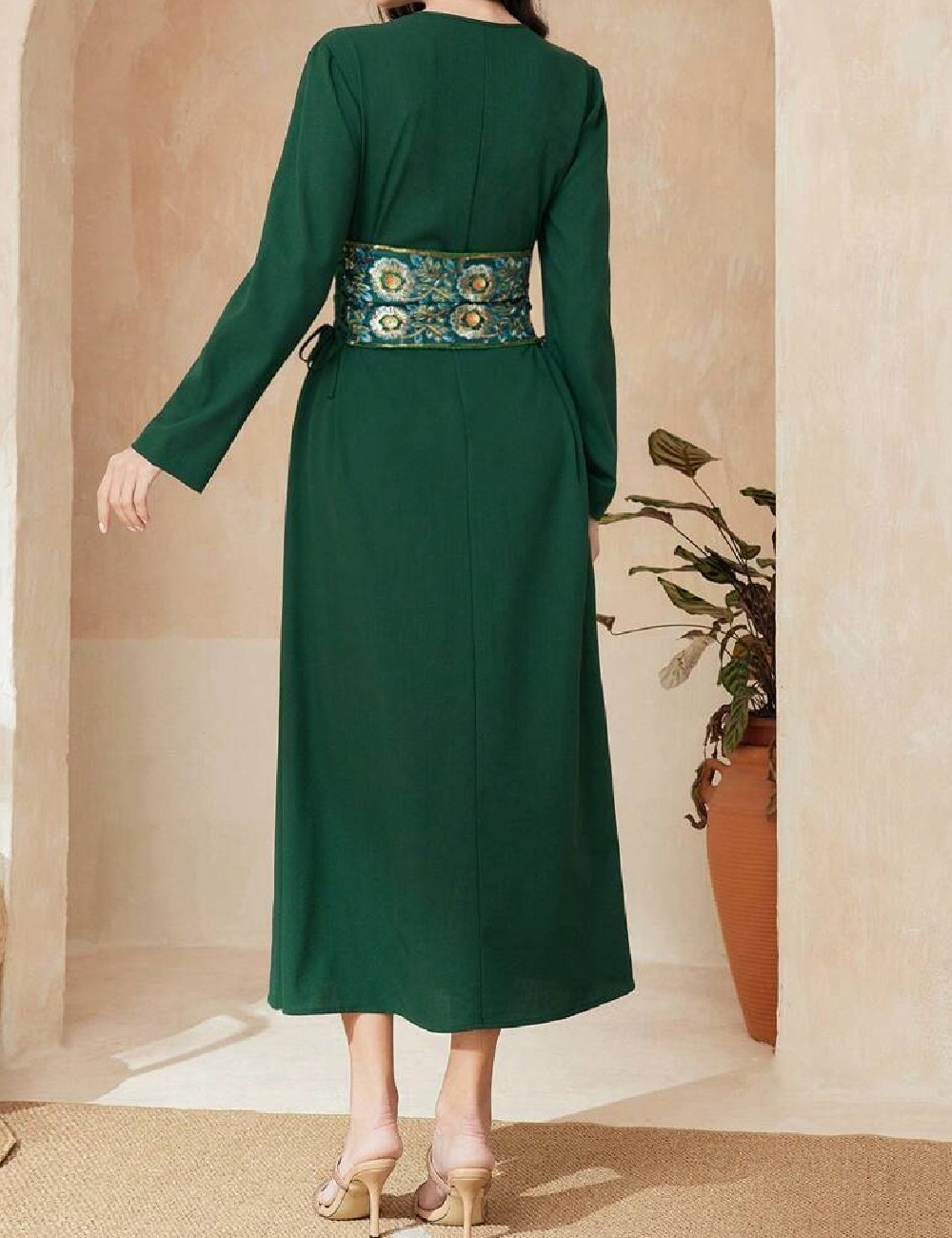 Rochie lunga SHEIN, verde - 1 | YEO