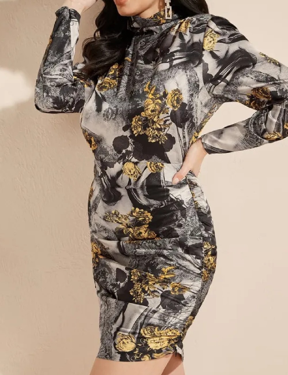 Rochie scurta Marciano Guess, gri - 1 | YEO