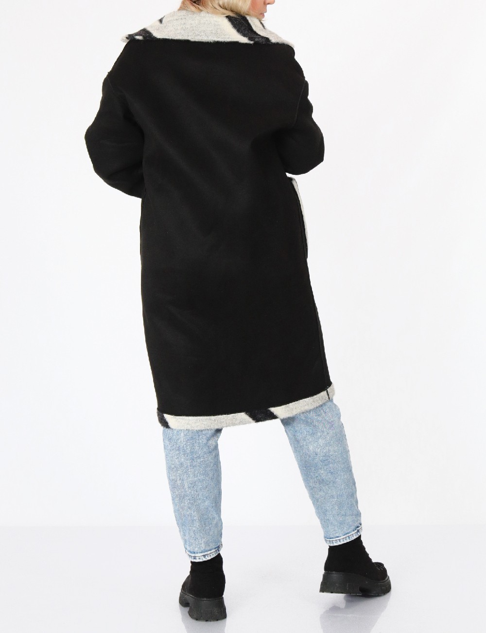 Palton reversibil No-l-ita, alb/negru - 1 | YEO