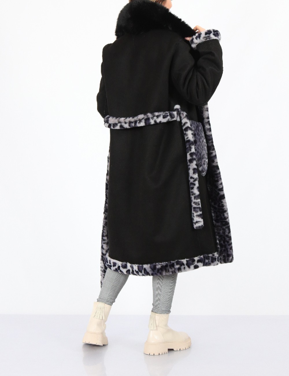 Palton reversibil No-l-ita, animal print - 1 | YEO
