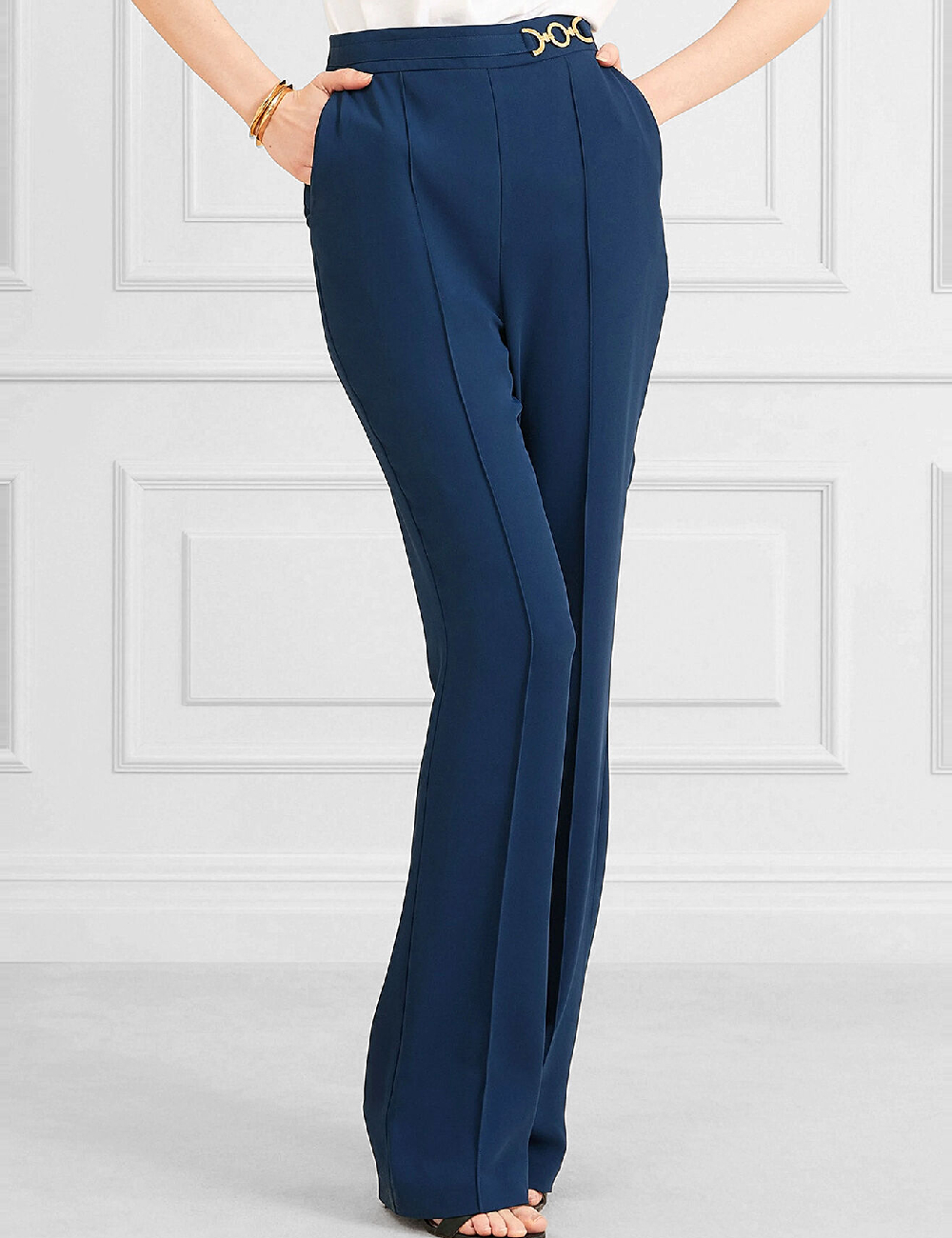 Pantaloni Marciano Guess, bleumarin