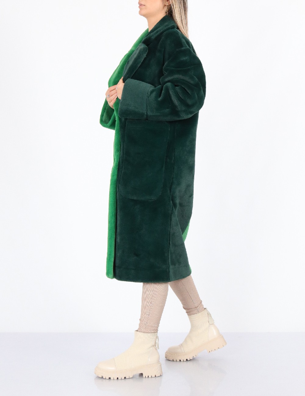Palton reversibil No-l-ita, verde - 1 | YEO