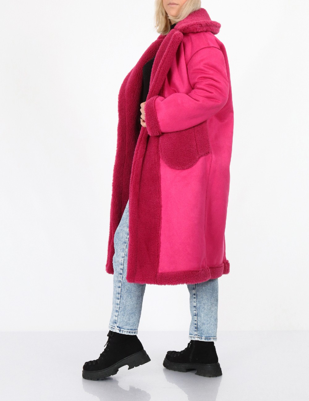 Palton reversibil No-l-ita, roz - 1 | YEO