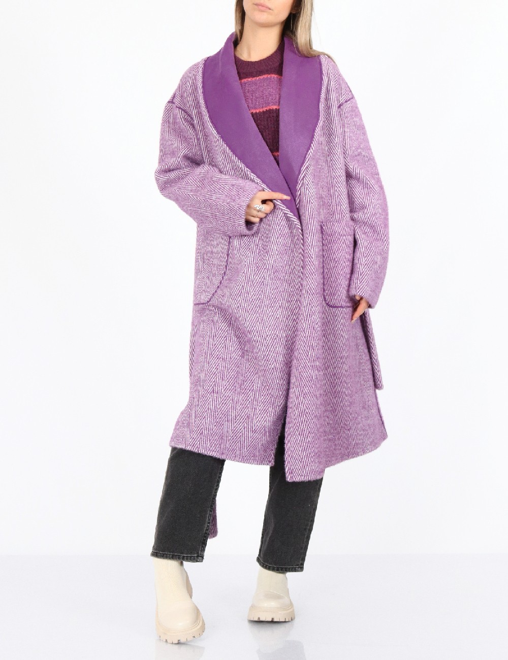 Palton reversibil No-l-ita, mov - 1 | YEO