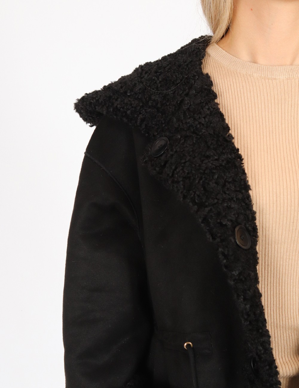 Palton reversibil No-l-ita, negru - 1 | YEO