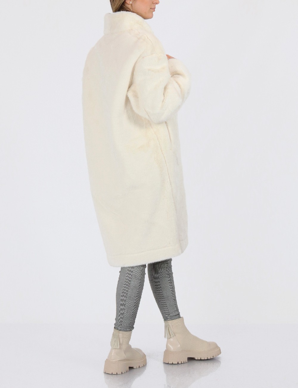 Palton reversibil No-l-ita, alb - 1 | YEO