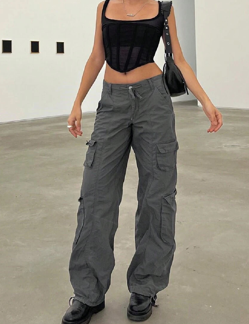 Pantaloni SHEIN, gri - 1 | YEO