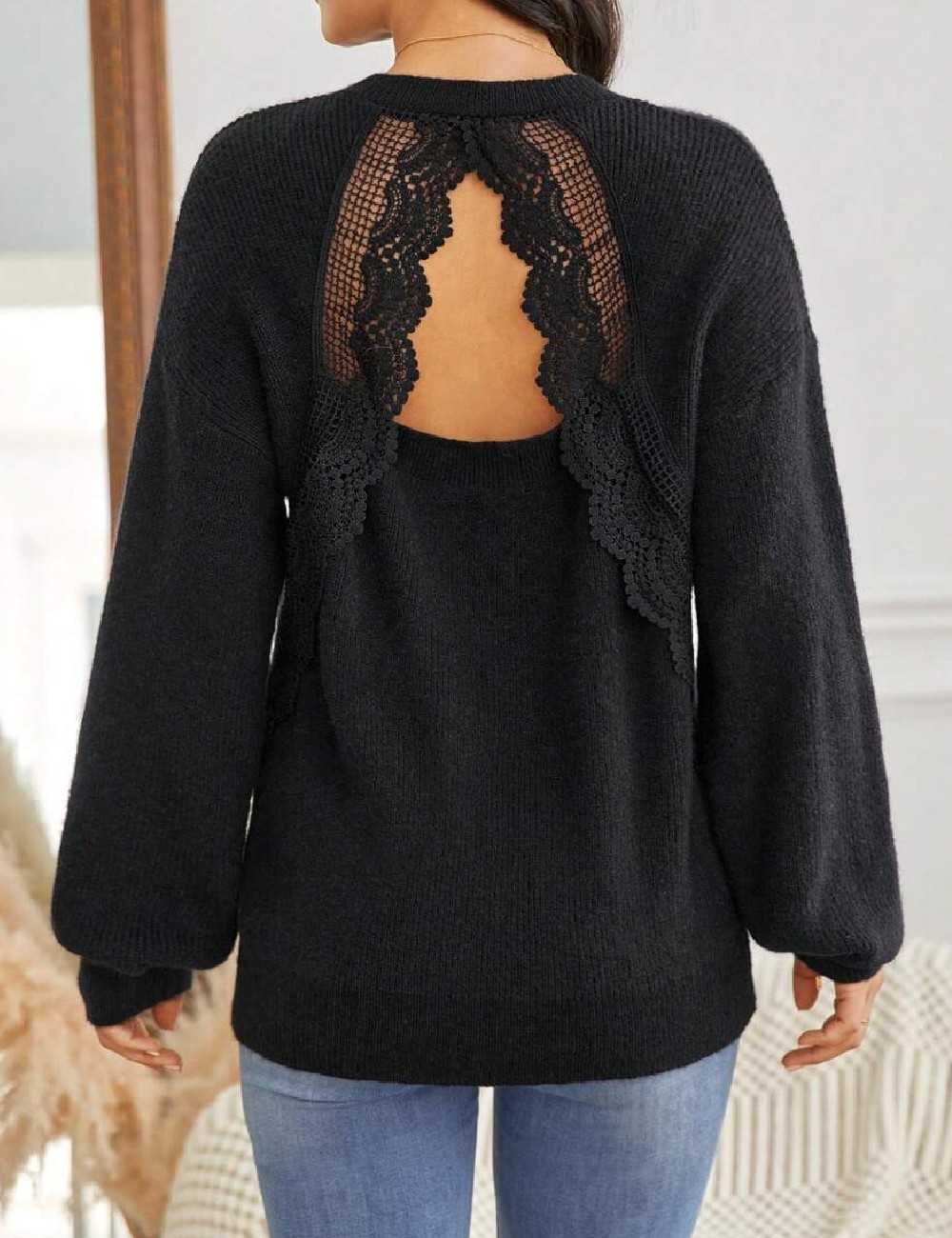 Pulover SHEIN CURVE, negru - 1 | YEO