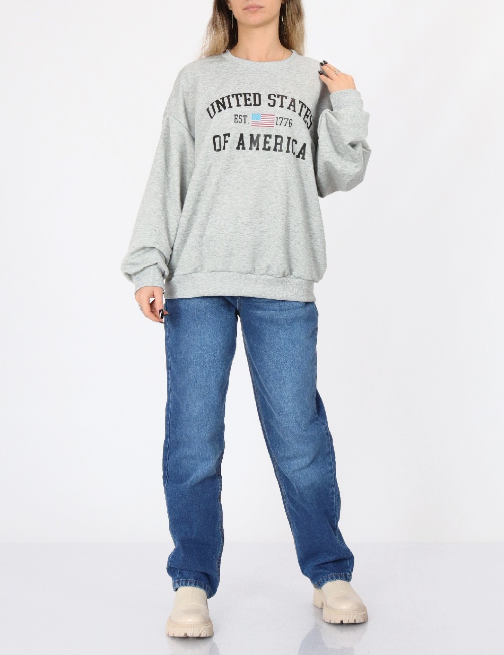Bluza SHEIN, gri - 1 | YEO
