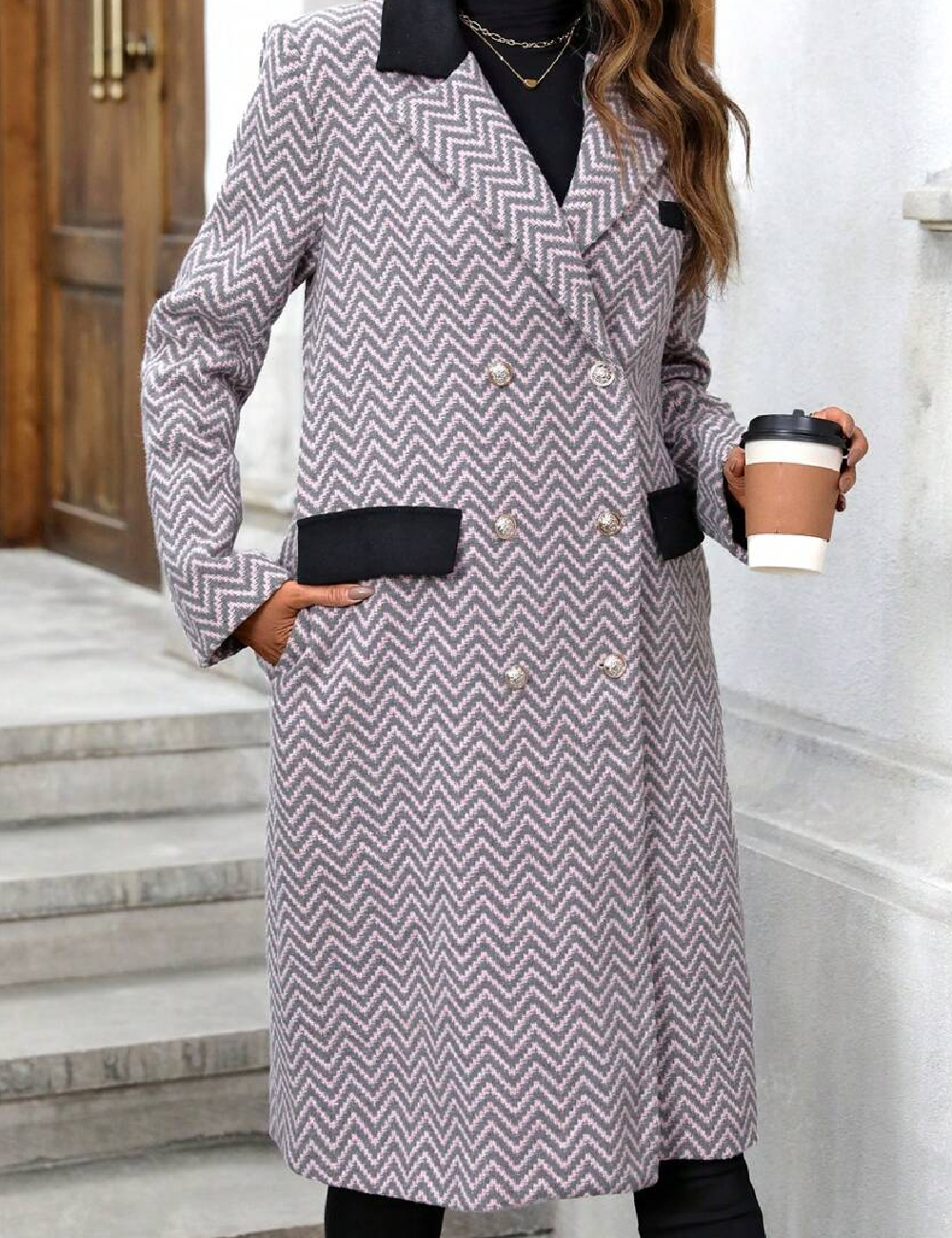 Palton SHEIN, gri - 1 | YEO