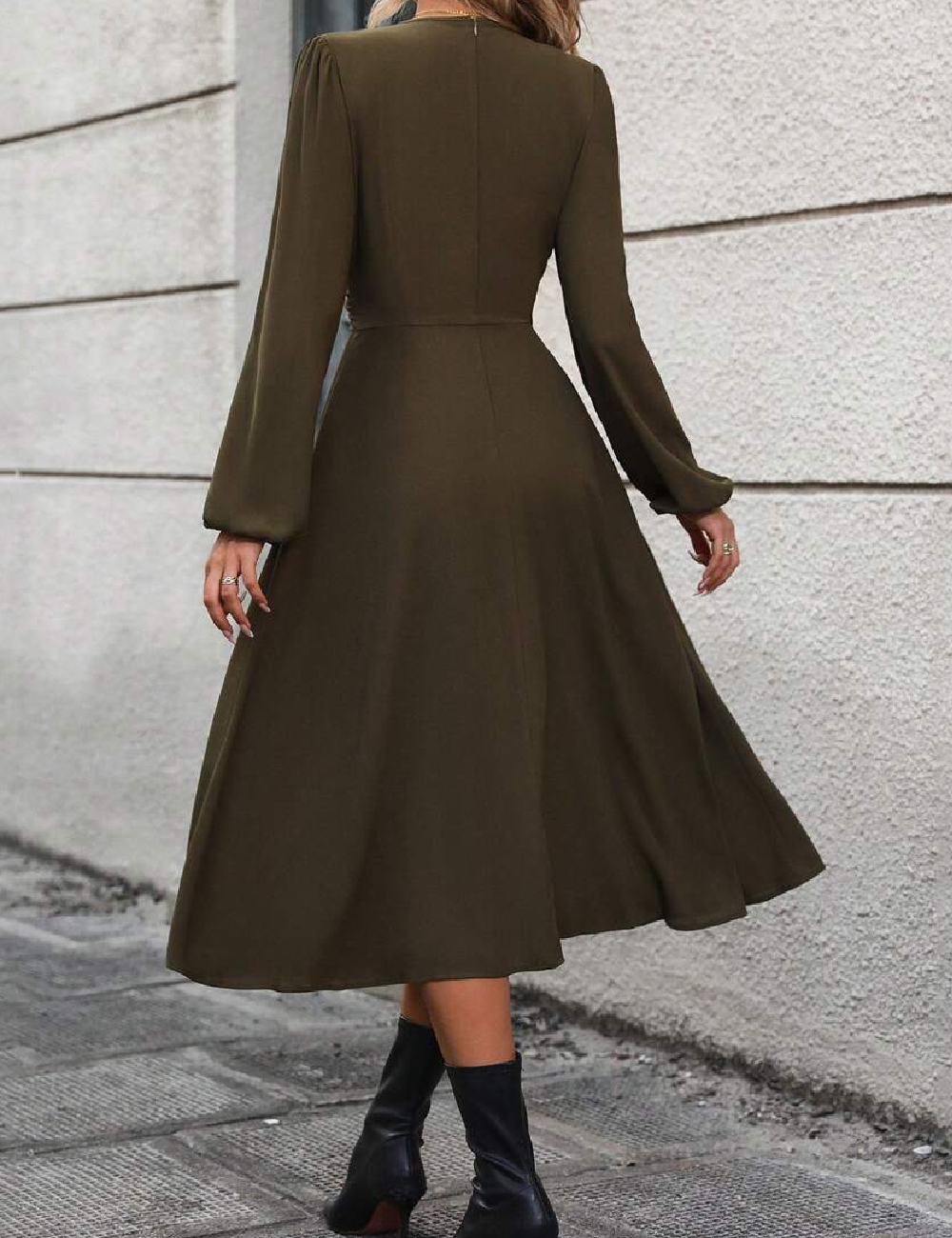 Rochie medie SHEIN, verde - 1 | YEO
