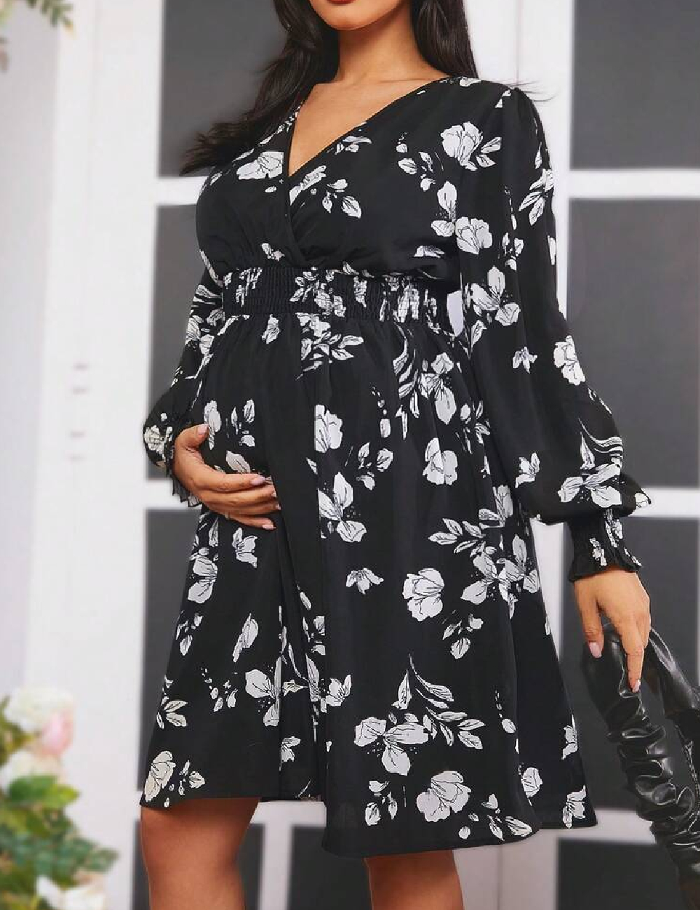 Rochie scurta SHEIN Maternity, negru - 1 | YEO