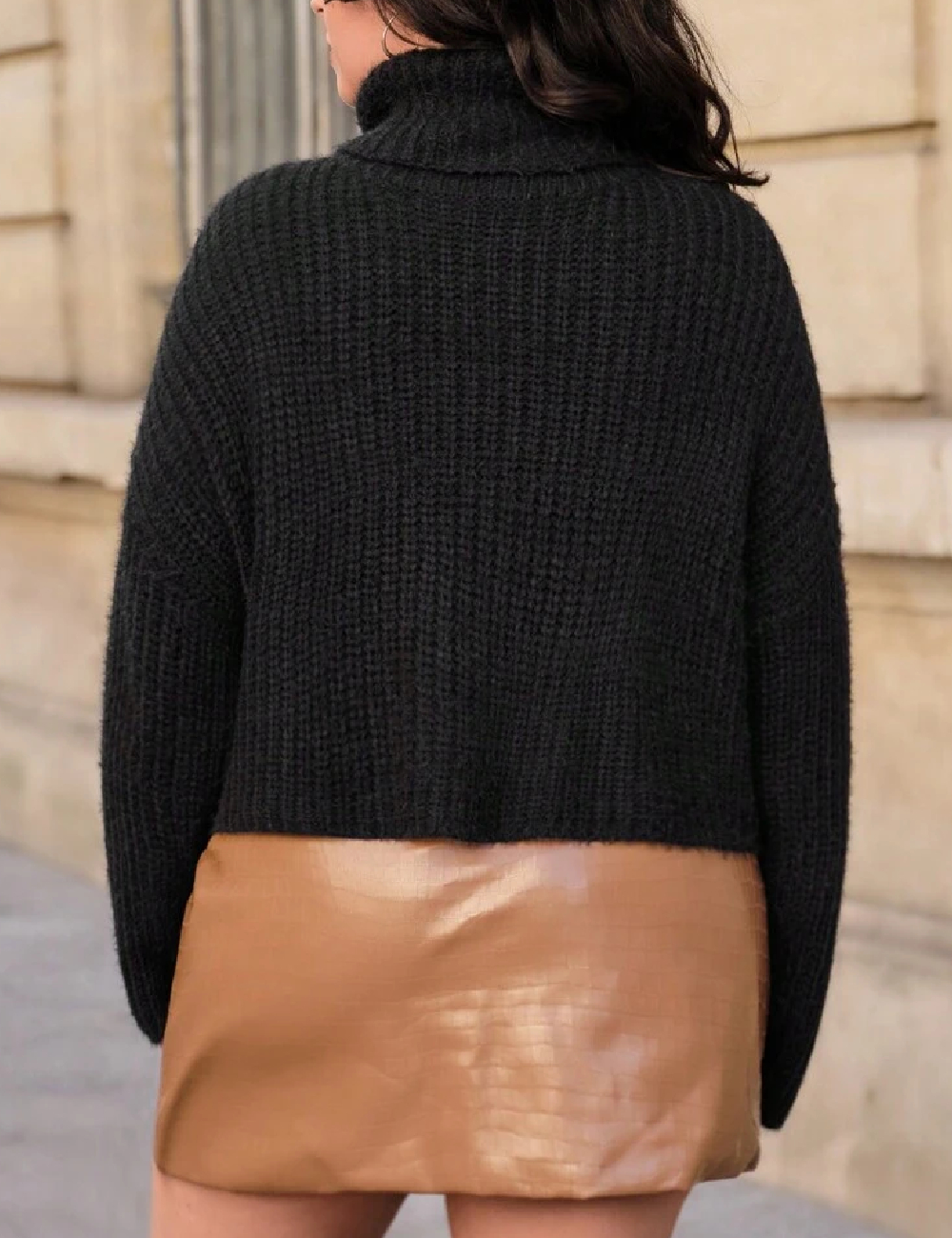 Pulover SHEIN CURVE, negru - 1 | YEO