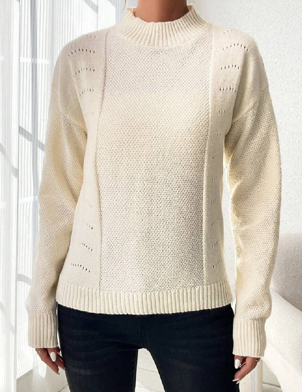 Bluza SHEIN, crem - 1 | YEO