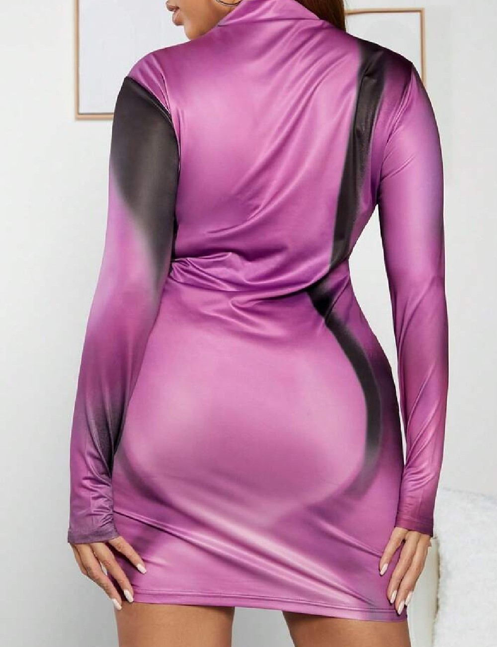 Rochie scurta SHEIN CURVE, mov - 1 | YEO