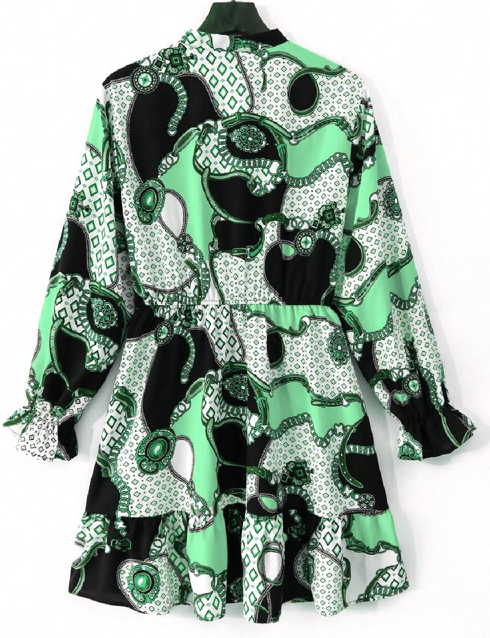 Rochie scurta SHEIN CURVE, verde - 1 | YEO
