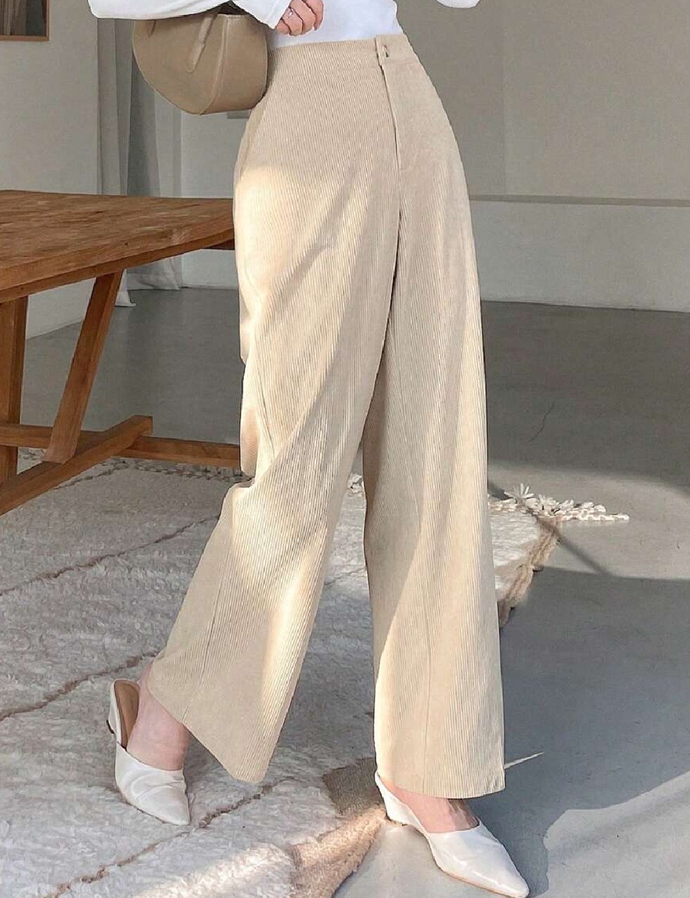 Pantaloni Dazy, bej - 1 | YEO