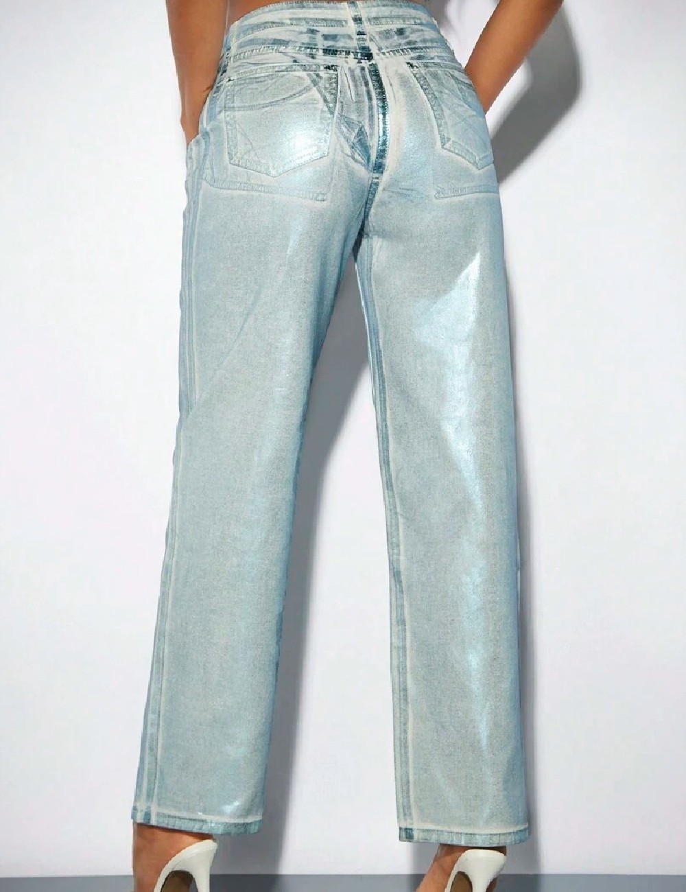 Pantaloni SHEIN, albastru - 1 | YEO