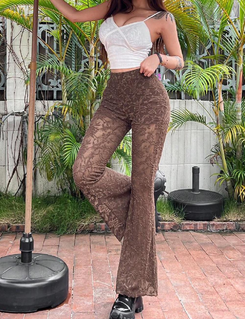 Pantaloni dazy, maro