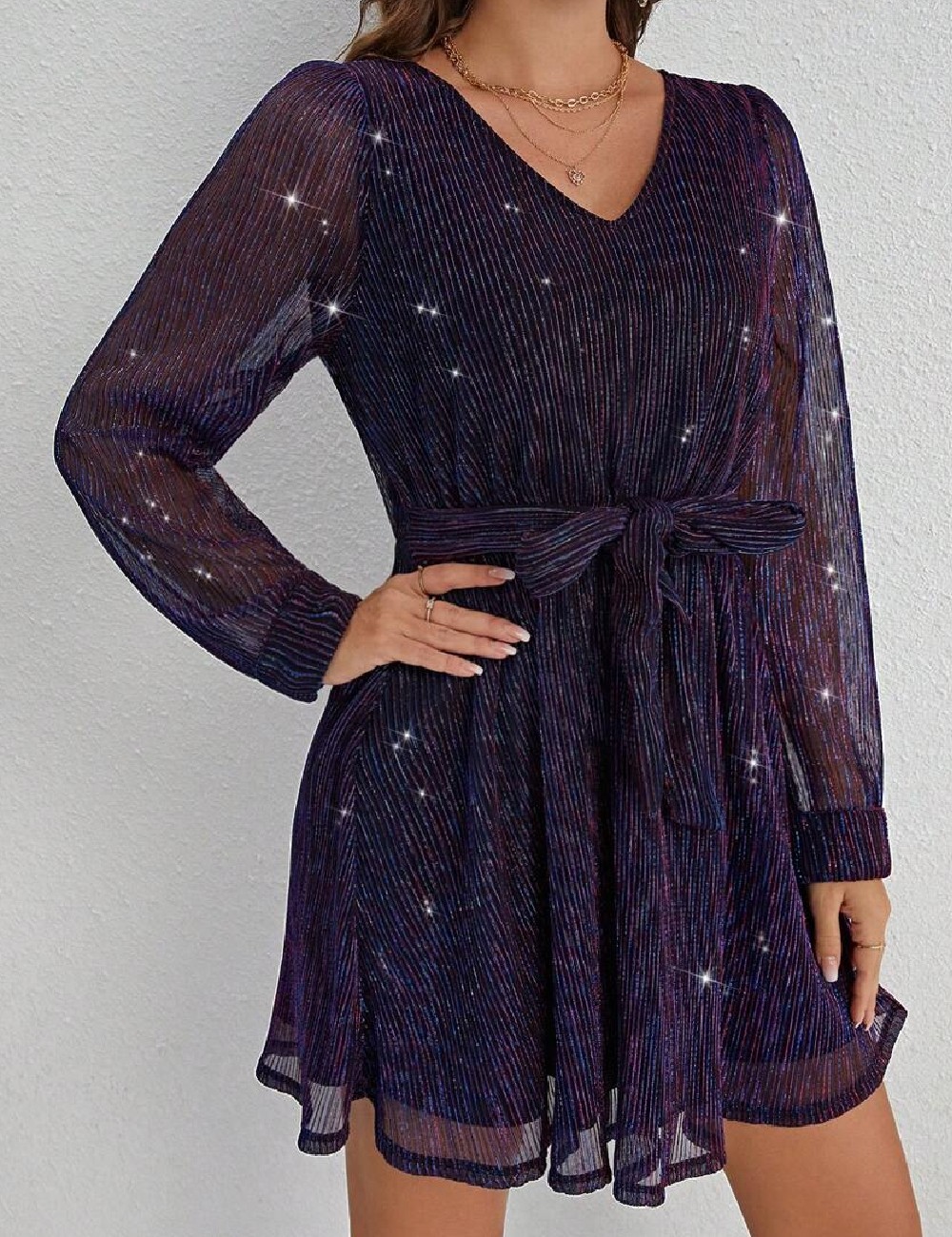 Rochie scurta SHEIN, mov - 1 | YEO
