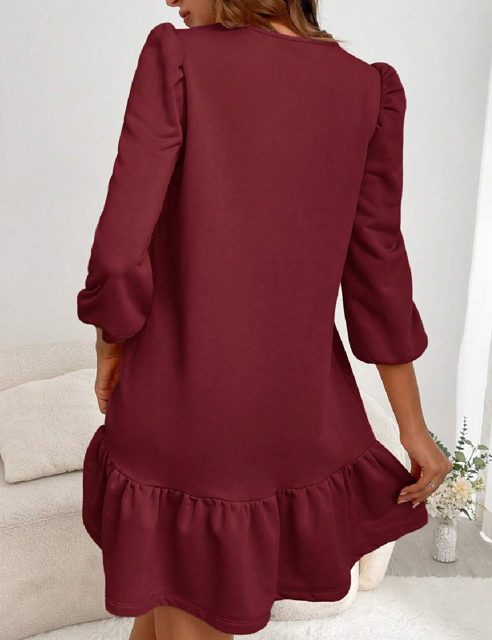 Rochie scurta SHEIN, visiniu - 1 | YEO
