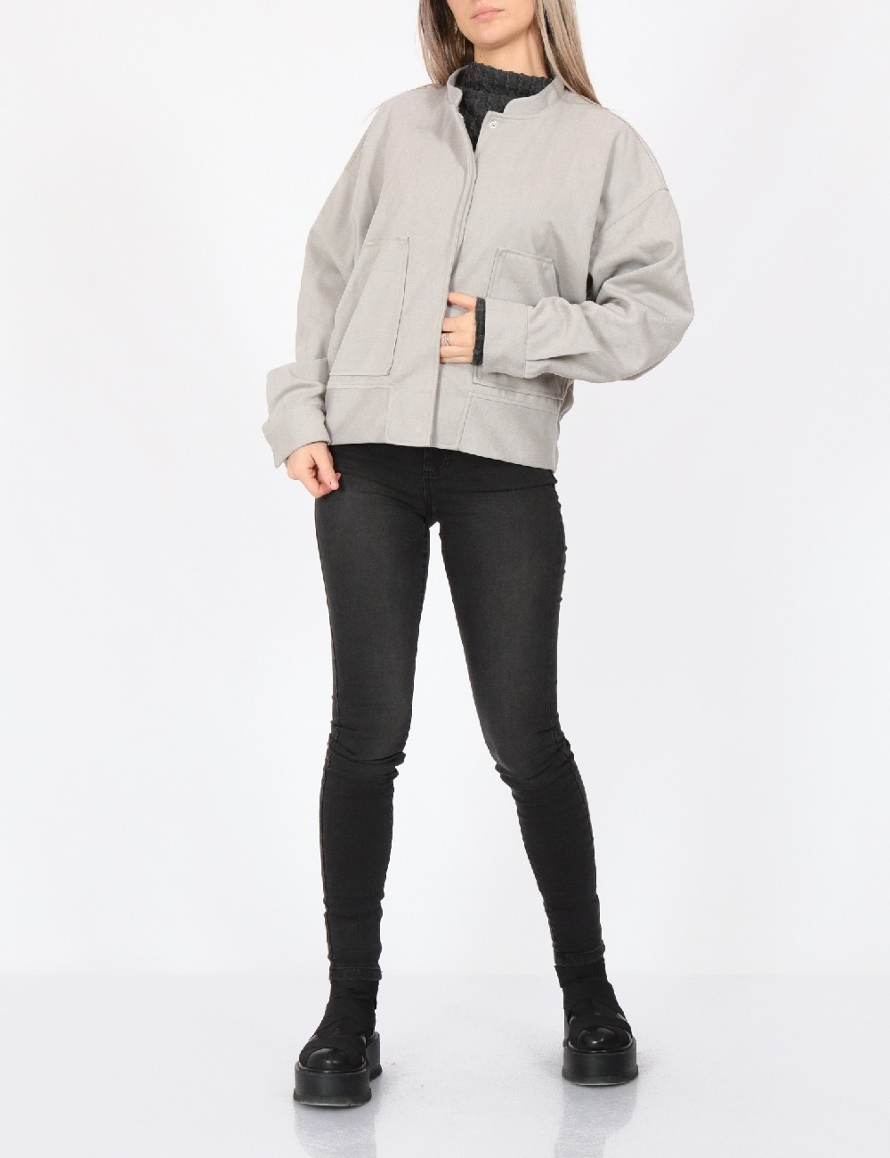 Jacheta Vero Moda, gri - 1 | YEO