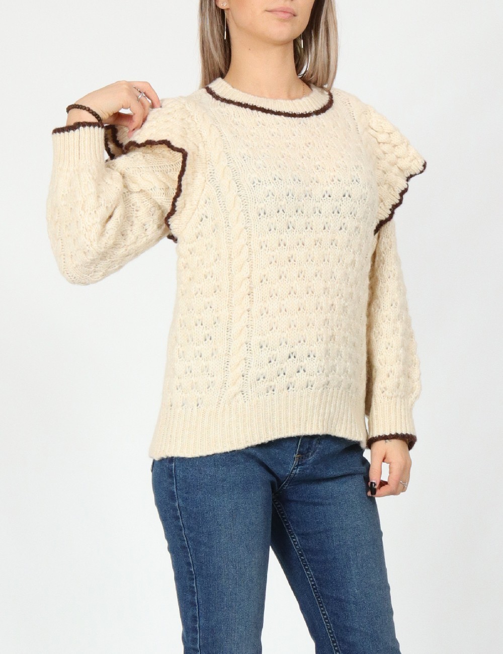 Pulover Vero Moda, crem - 1 | YEO