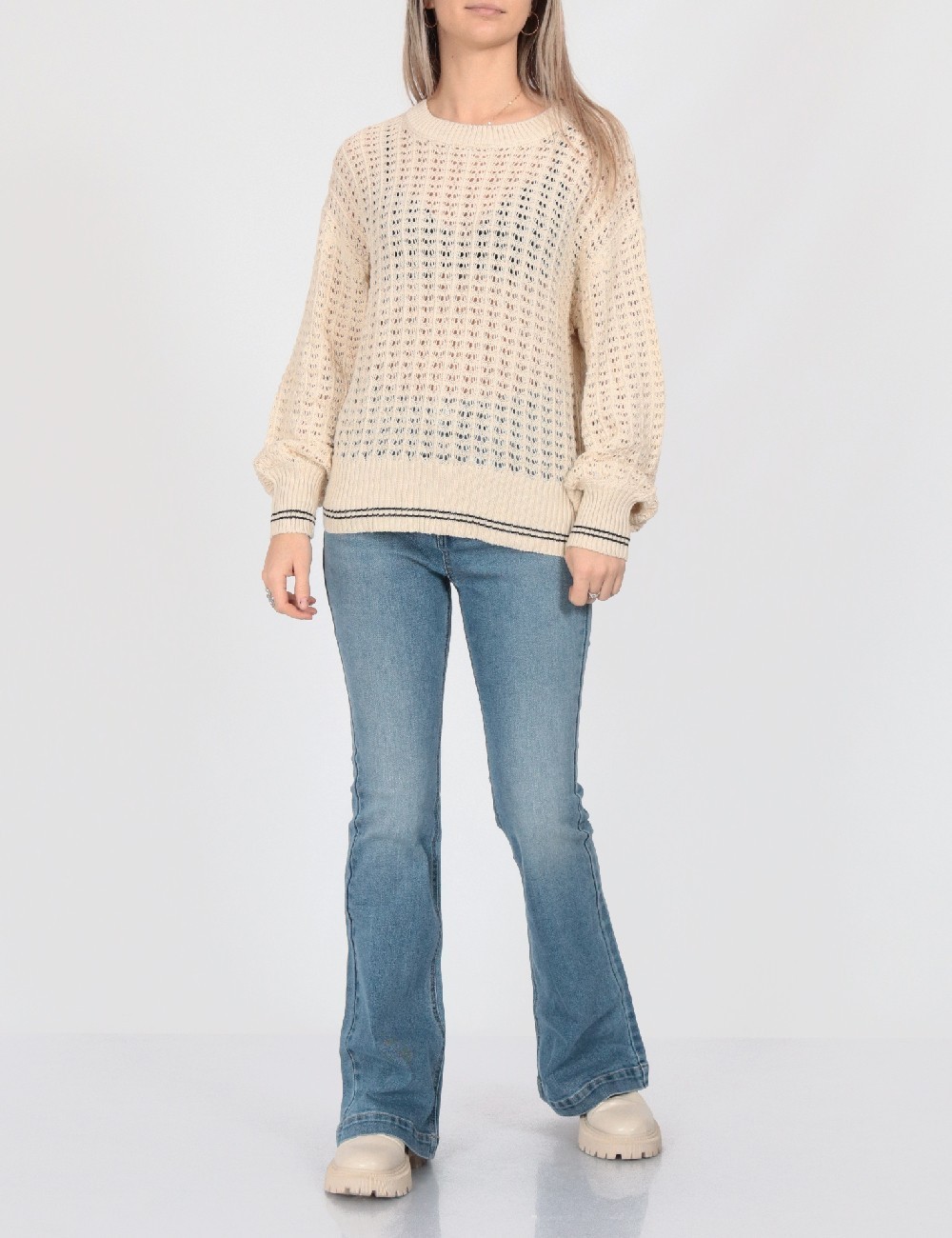 Pulover Only, crem - 1 | YEO