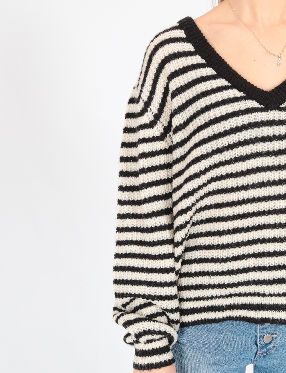 Pulover Vero Moda, alb/negru - 1 | YEO