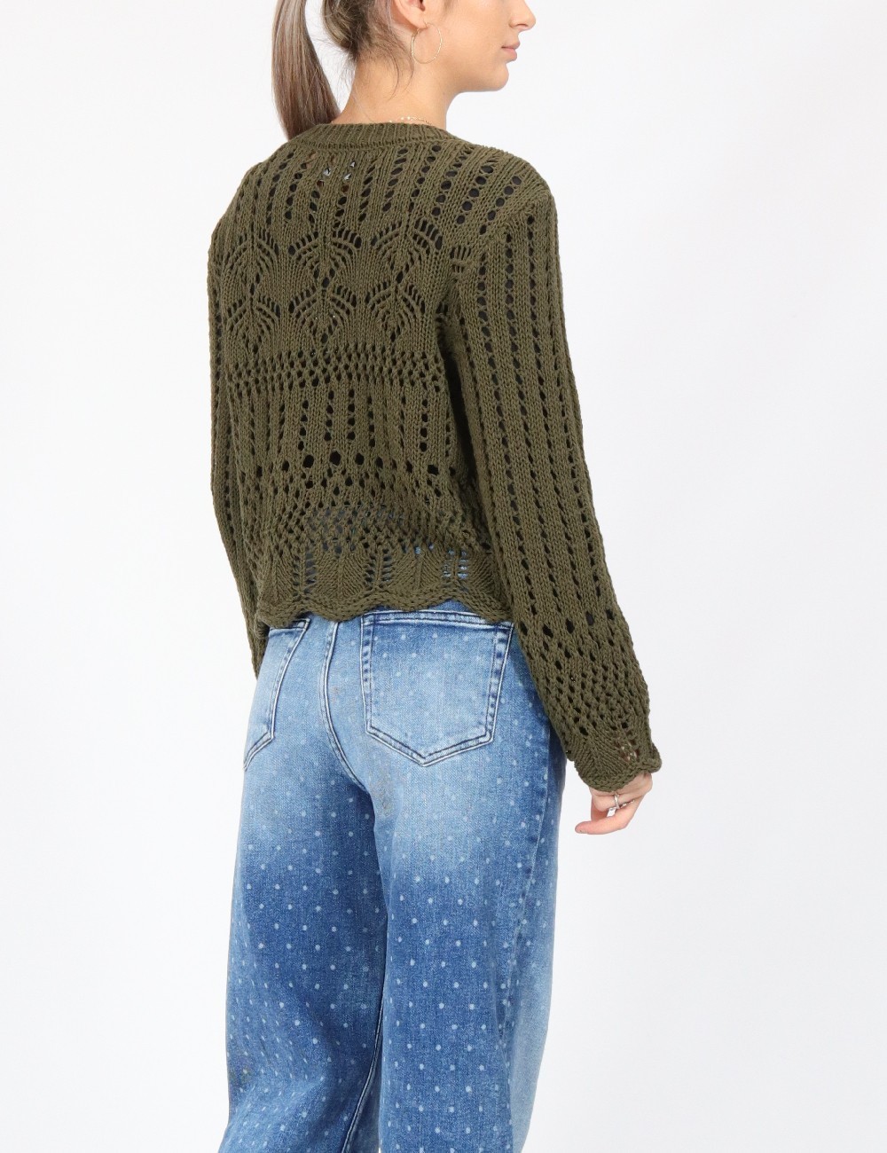 Pulover Only, verde - 1 | YEO