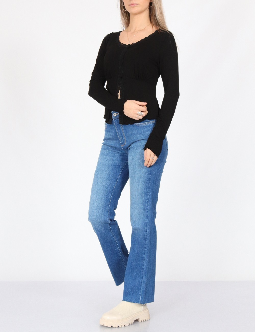 Bluza Pieces, negru - 1 | YEO