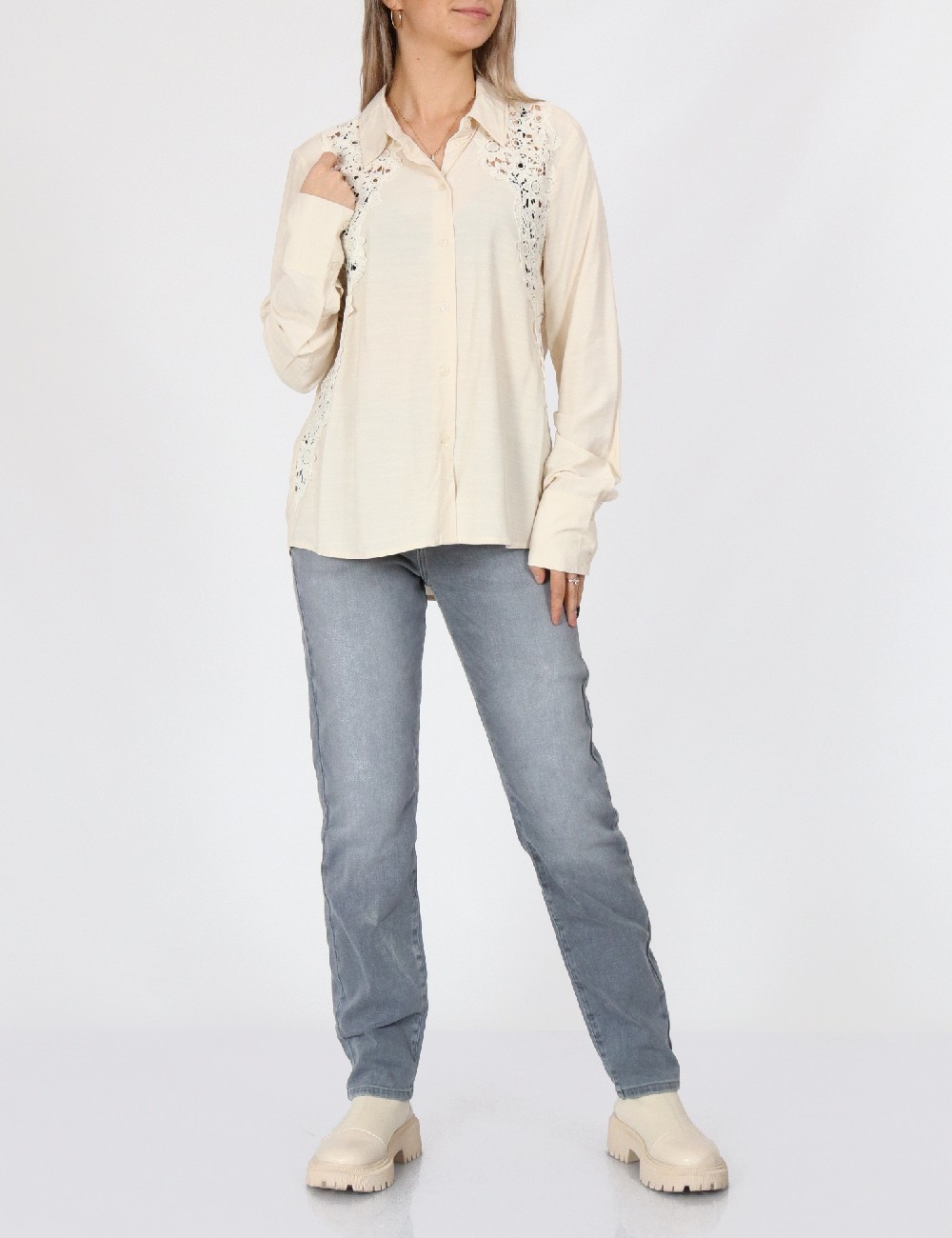 Camasa Vero Moda, crem - 1 | YEO