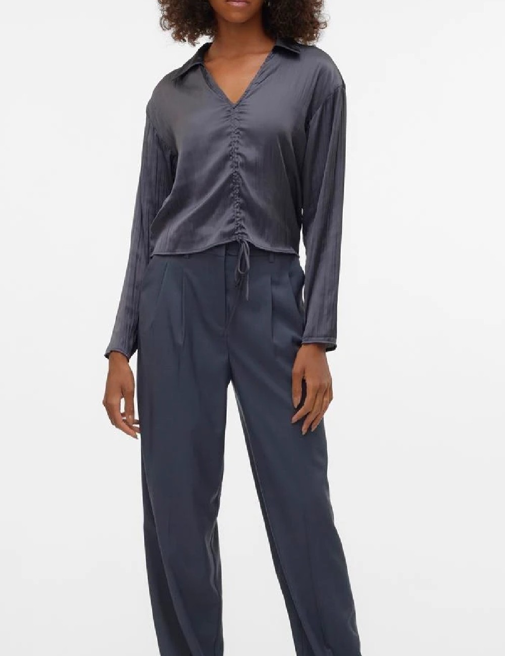 Camasa Vero Moda, gri petrol - 1 | YEO