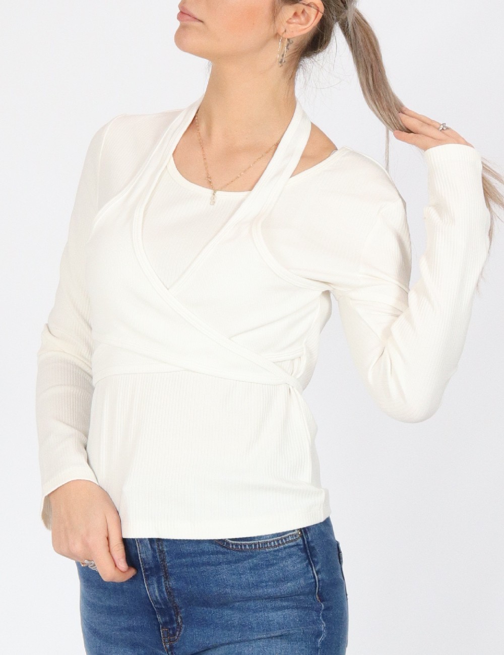 Bluza Only, alb - 1 | YEO