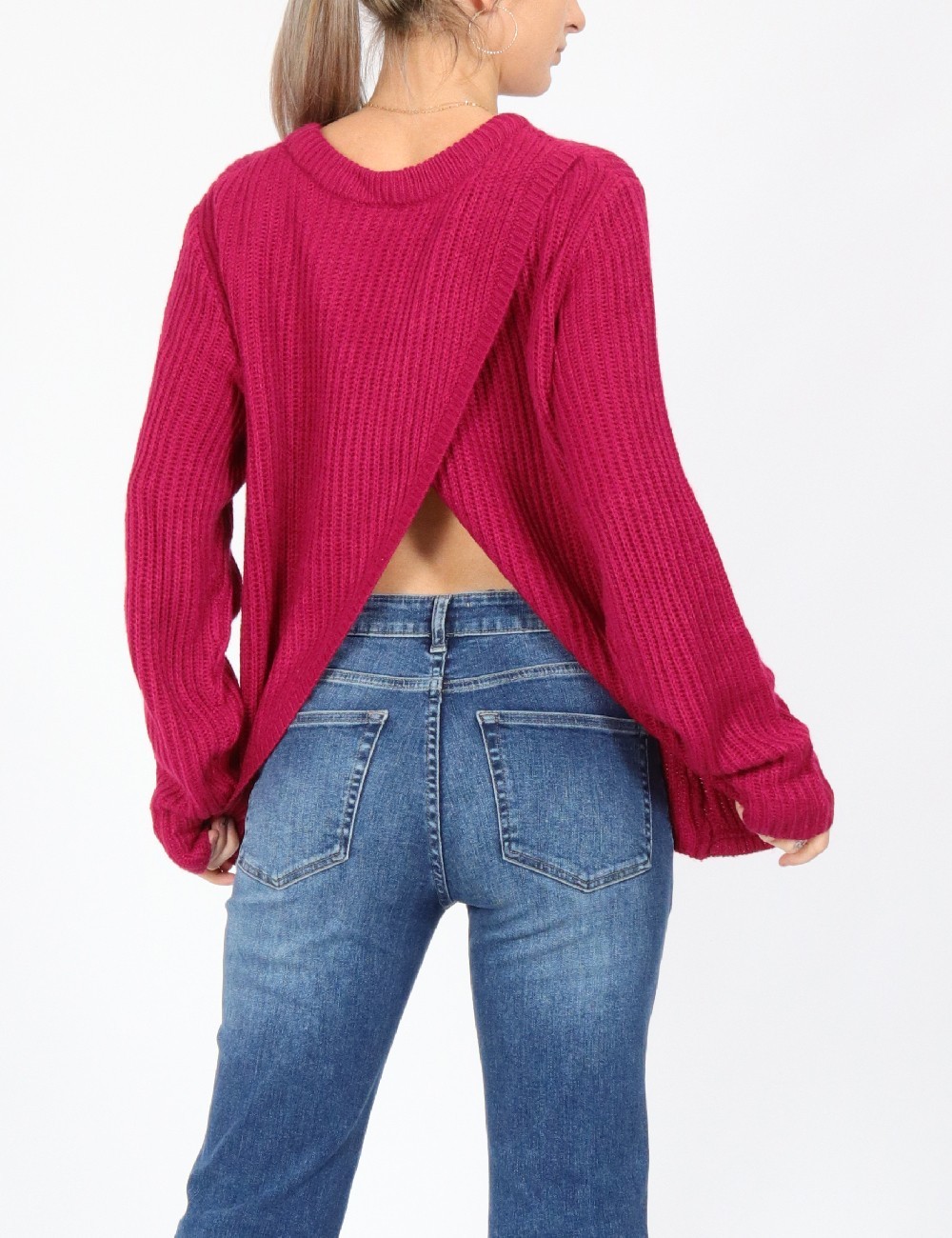 Pulover Jacqueline de Yong, roz - 1 | YEO